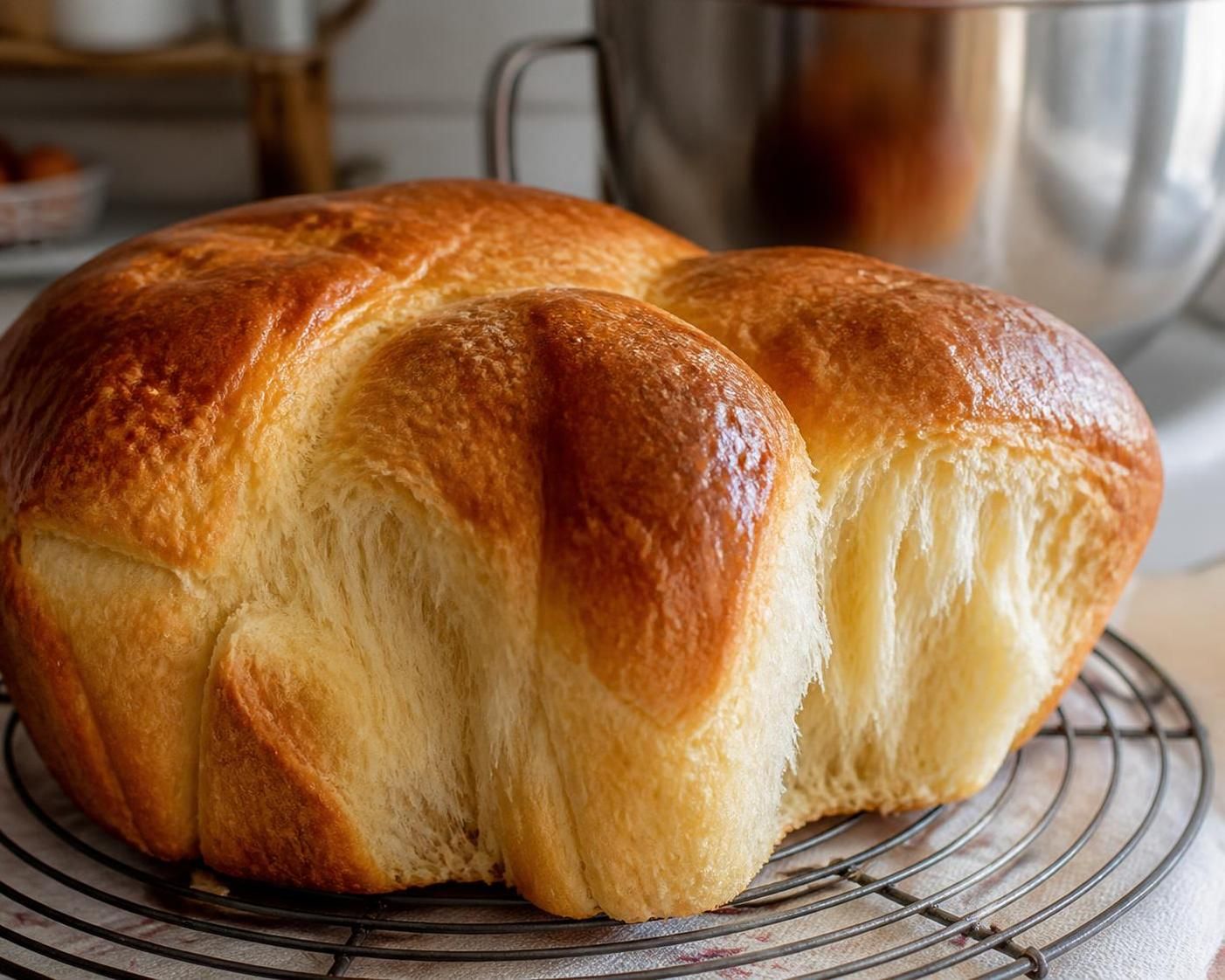 découvrez la recette facile de la brioche moelleuse et filante réalisée au robot. un délicieux pain brioché parfait pour tous vos petits déjeuners et goûters.