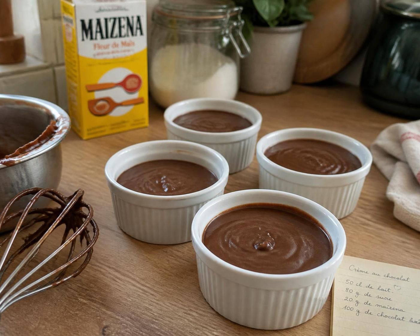 découvrez notre recette simple et rapide de crème au chocolat maison à la maïzena, prête en seulement 10 minutes pour un dessert gourmand et léger.