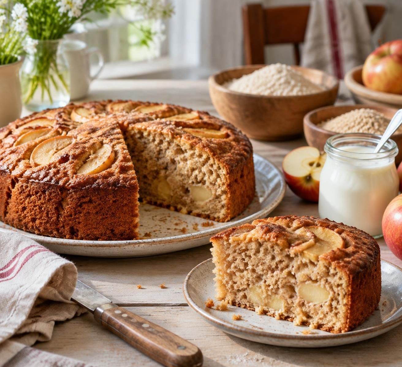 découvrez un gâteau au yaourt moelleux aux farines bio : version complète, à l’épeautre ou sans sucre raffiné, pour un goûter gourmand et sain.