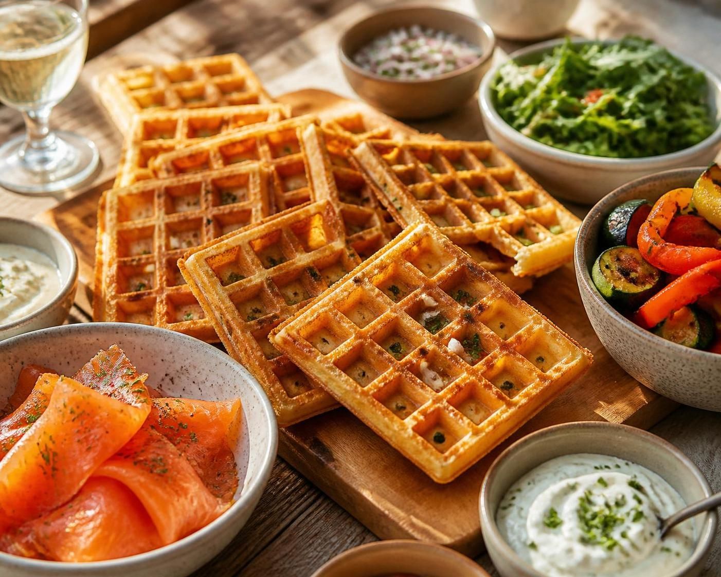 découvrez 5 garnitures originales pour réinventer l'apéro avec des gaufres salées savoureuses et surprenantes.