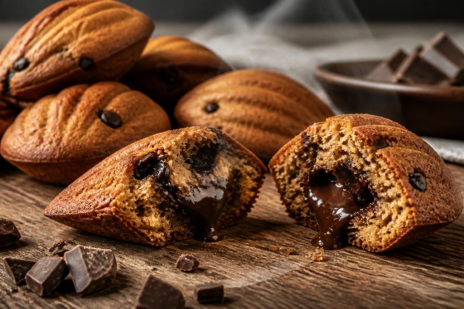découvrez la recette des madeleines au chocolat au cœur fondant, des douceurs moelleuses parfaites pour une pause gourmande.
