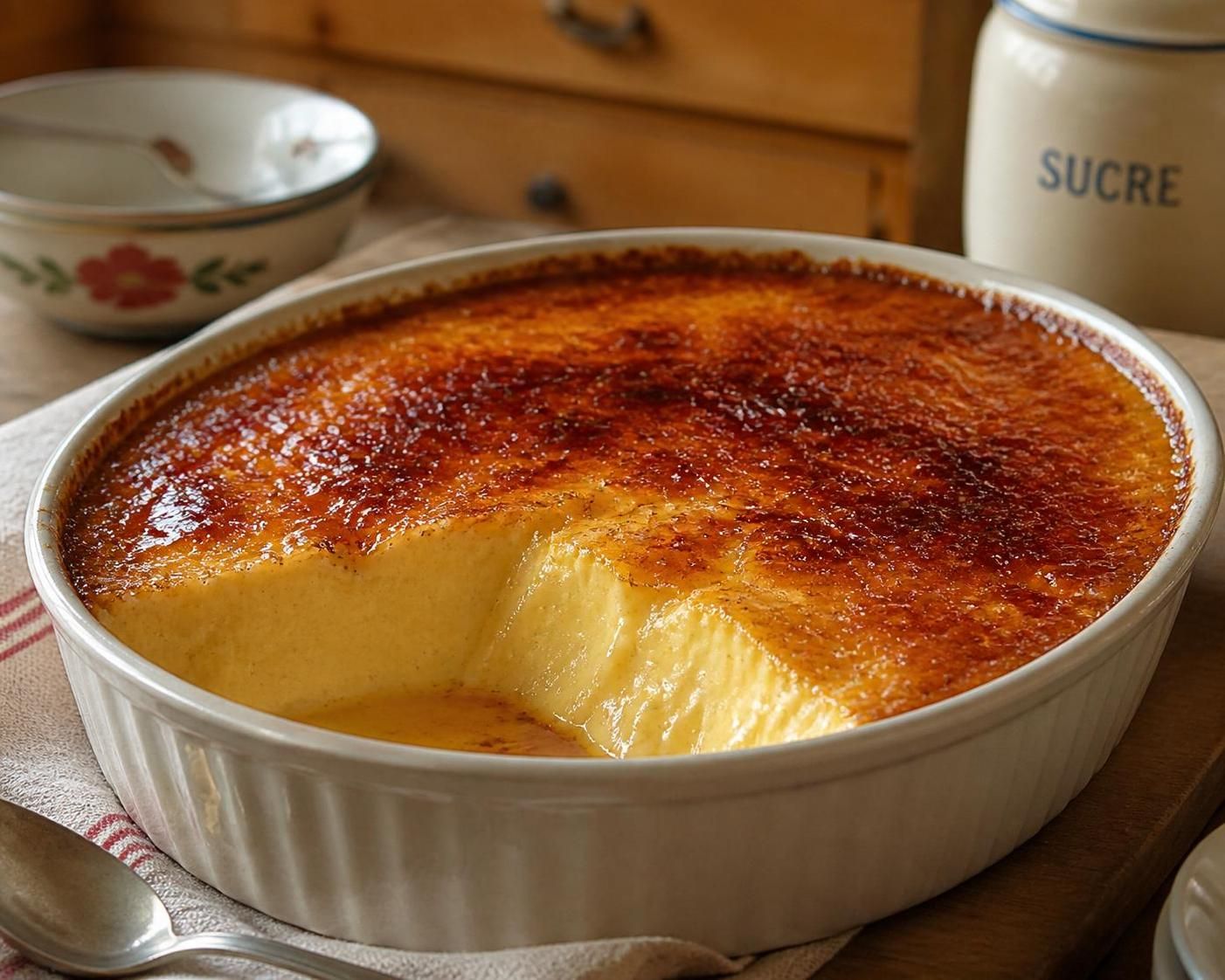découvrez notre recette facile et gourmande de crème aux œufs au four, douce et délicatement parfumée à la vanille, idéale pour un dessert réconfortant.