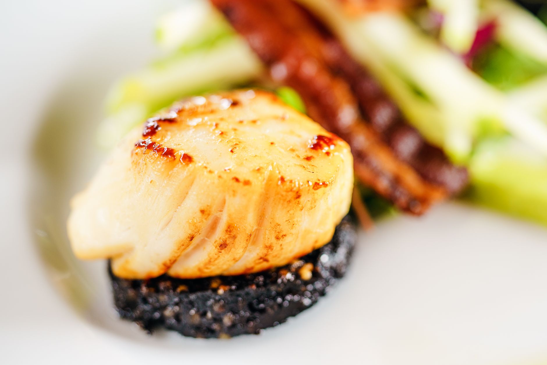 Boudin noir aux pommes au — boudin noir cuit avec des pommes