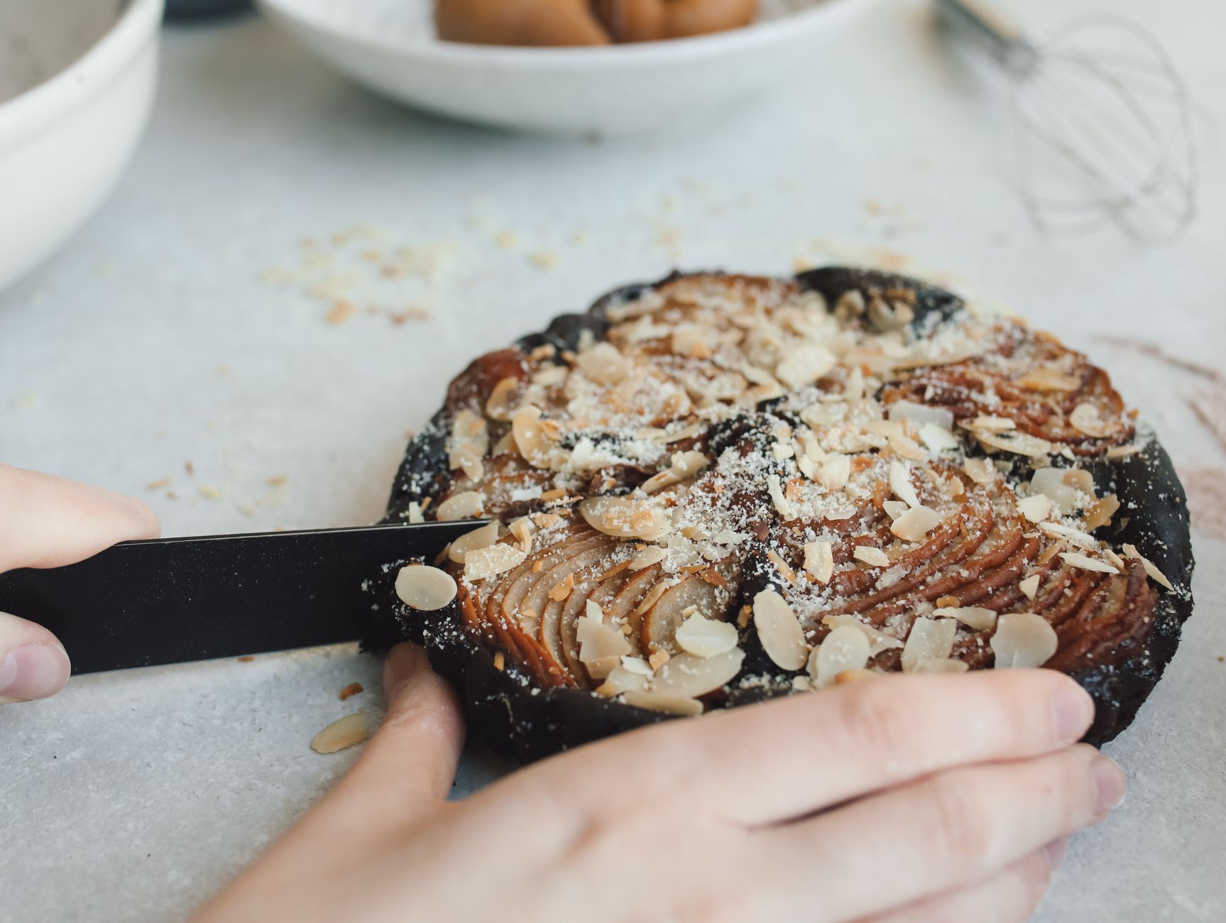 Crème d’amande façon Cyril Lignac : les bons ingrédients — tarte poire crème d'amande