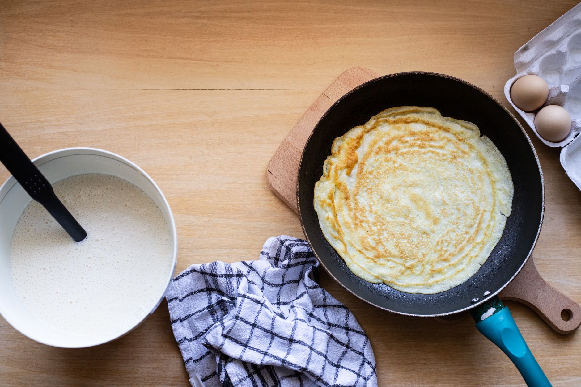 Pâte à crêpes au Thermomix — préparation de pâte à crêpes au Thermomix
